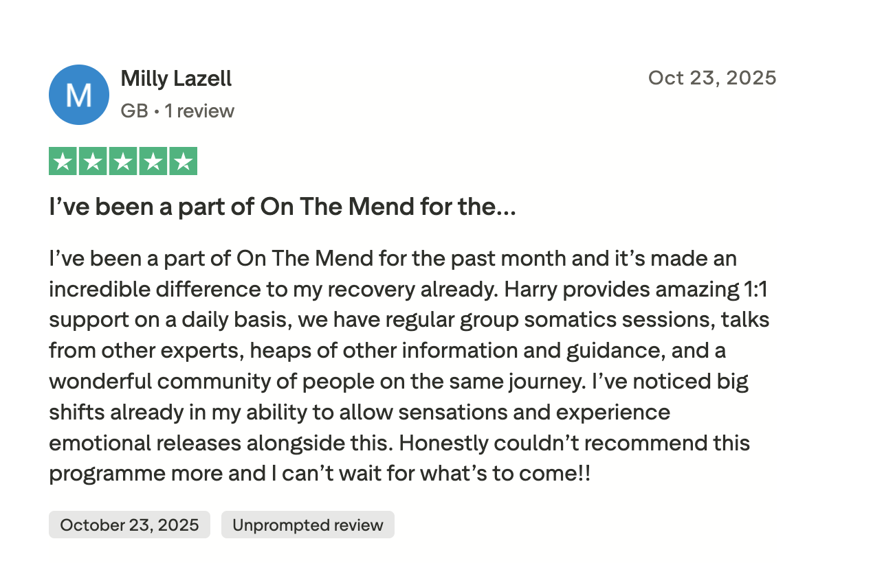 Five star Trustpilot review from Milly Lazell