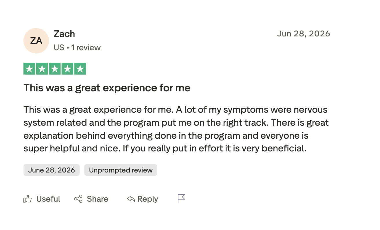 Five star Trustpilot review from Zach
